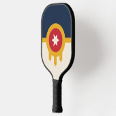 Pickleball Paddle with flag of Tulsa City, USA (Links)