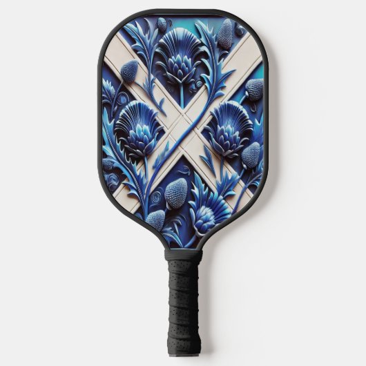 Pickleball Paddle with Scottish Thistles (Voorkant)