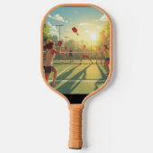 Pickleball Paddle Zonsopgang Wedstrijd (Achterkant)