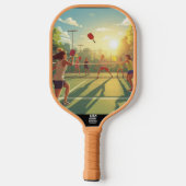 Pickleball Paddle Zonsopgang Wedstrijd (Achterkant)