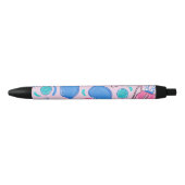 Pickleball Paddles and Balls Pink Preppy Zwarte Inkt Pen (Voorkant)