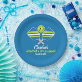 Pickleball-paddles Bal Blauw Groen Feestje  Papieren Bordje