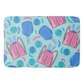 Pickleball Paddles Blauw Badmat (Voorkant)