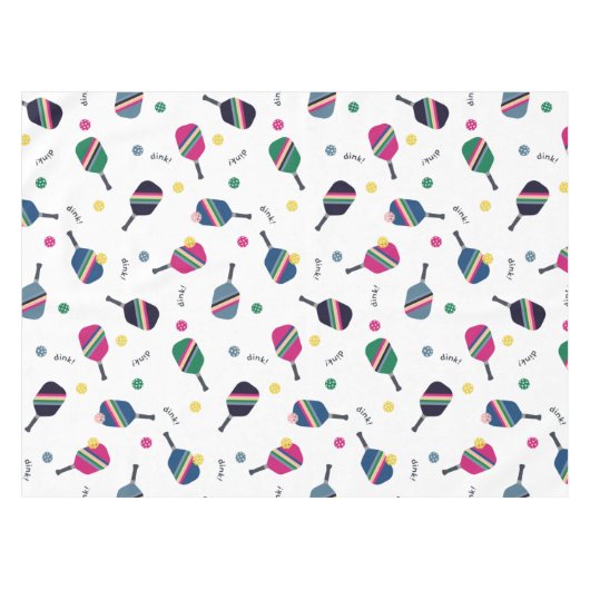 Pickleball Paddles Blauw Groen Roze Sport Tafelkleed (Voorkant (Horizontaal))
