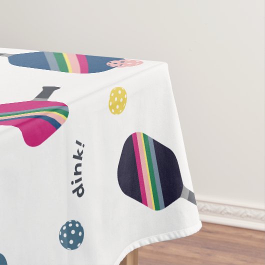 Pickleball Paddles Blauw Groen Roze Sport Tafelkleed (Voorbeeld)