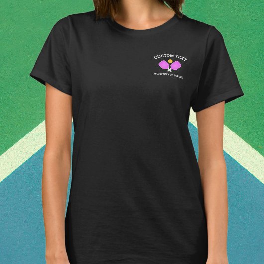 Pickleball Paddles Club Team Logo Custom T-Shirt