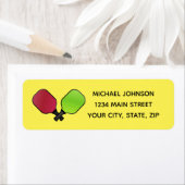 Pickleball Paddles Design Return Address Sticker (Insitu)