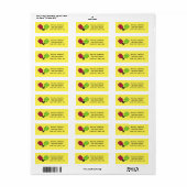 Pickleball Paddles Design Return Address Sticker (Full Sheet)