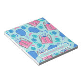 Pickleball Paddles en Ball Blue, op maat gesneden Notitieblok (Schuin)