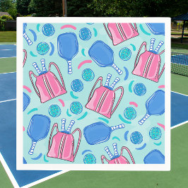 Pickleball-paddles en -ballen Blauw  Servet