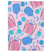 Pickleball Paddles en Ballen Roze Custom Klembord (Achterkant)