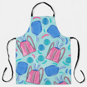 Pickleball Paddles en Balls Blue Kitchen Schort (Voorkant)