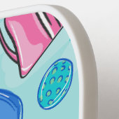 Pickleball Paddles en Balls Blue Monogram Paddle (Links Detail)