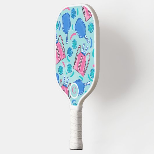 Pickleball Paddles en Balls Blue Monogram Paddle (Links)