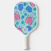 Pickleball Paddles en Balls Blue Monogram Paddle (Voorkant)