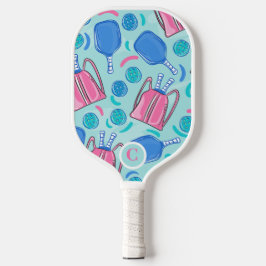 Pickleball Paddles en Balls Blue Monogram Paddle