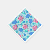 Pickleball Paddles en Balls Blue Servet (Hoek)