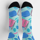 Pickleball Paddles en Balls Blue Sokken (Top)