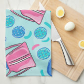 Pickleball Paddles en Balls Blue Theedoek (Quarter Fold)