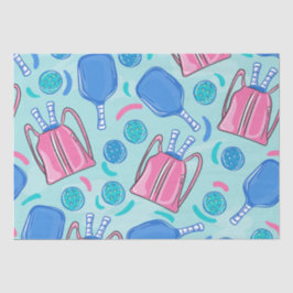 Pickleball Paddles en Balls Blue Tissuepapier