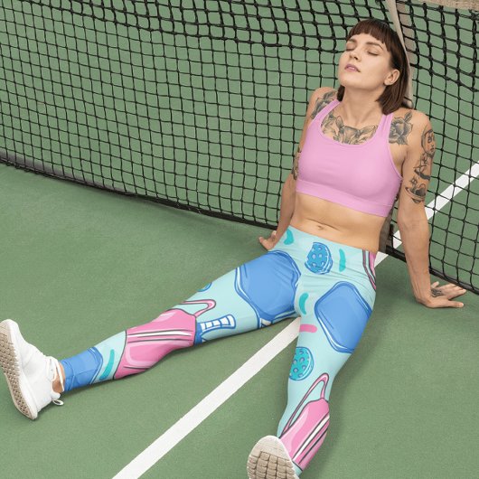 Pickleball Paddles en Balls Leggings
