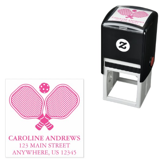 Pickleball Paddles Gepersonaliseerd retouradres Zelfinktende Stempel (In situ)