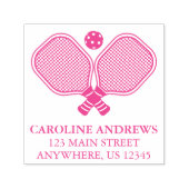 Pickleball Paddles Gepersonaliseerd retouradres Zelfinktende Stempel (Design)
