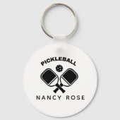 Pickleball Paddles Gepersonaliseerde naam Sleutelhanger (Achterkant)