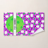 Pickleball Paddles gepersonaliseerde Paarse honing Handdoek (Handdoek)