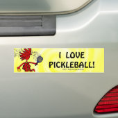 Pickleball Paddles goed met anderen Bumpersticker (Op auto)