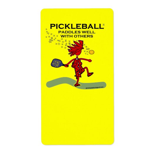 Pickleball Paddles goed met anderen Etiket (Voorkant)