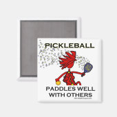 Pickleball Paddles goed met anderen Magneet (Voorkant / Achterkant)