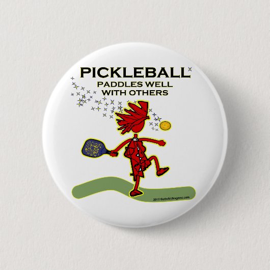 Pickleball Paddles goed met anderen Ronde Button 5,7 Cm (Voorkant)