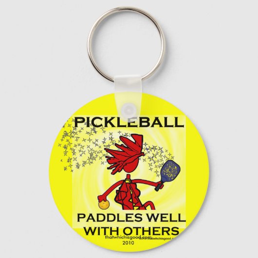 Pickleball Paddles goed met anderen Sleutelhanger (Voorkant)