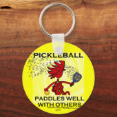 Pickleball Paddles goed met anderen Sleutelhanger (Voorkant)