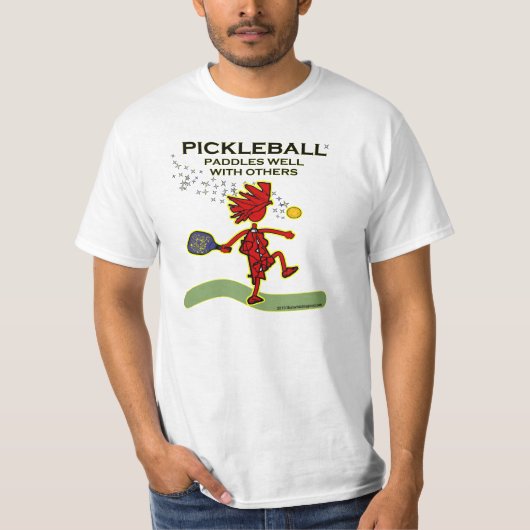 Pickleball Paddles goed met anderen T-shirt (Voorkant)
