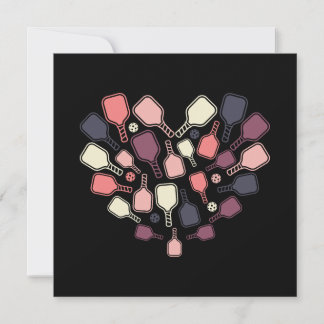 Pickleball Paddles Heart Bedankkaart