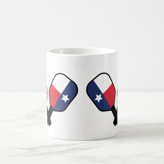 Pickleball Paddles met Texas Flag koffiekop Koffiemok (Center)