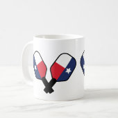 Pickleball-paddles met Texas-vlag mok (Voorkant links)