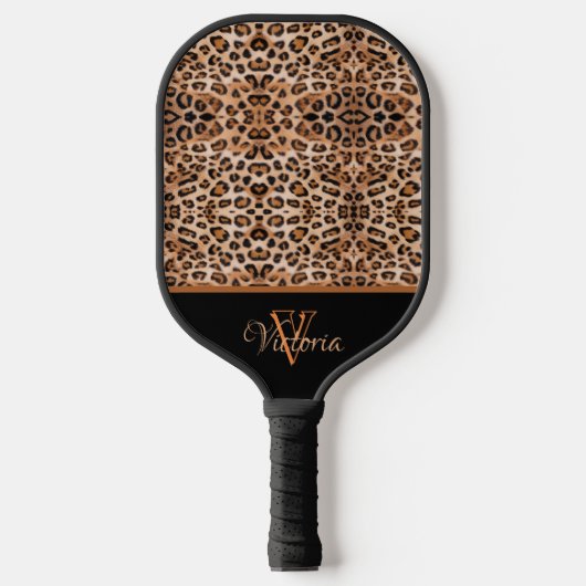 Pickleball-paddles met wilde luipaardprint pickleball paddle (Voorkant)