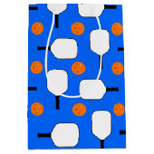 Pickleball Paddles, Oranje Pickleball Balls, blauw Medium Cadeauzakje (Voorkant)