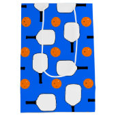 Pickleball Paddles, Oranje Pickleball Balls, blauw Medium Cadeauzakje (Achterkant)