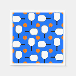 Pickleball Paddles, Oranje Pickleball Balls, blauw Servet