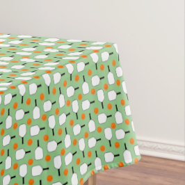 Pickleball Paddles Oranje Pickleball Sage Green Tafelkleed