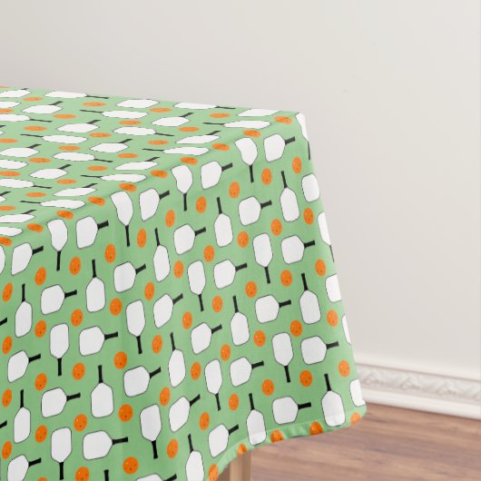 Pickleball Paddles Oranje Pickleball Sage Green Tafelkleed (Voorbeeld)