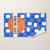 Pickleball Paddles Sinaasappel Balls Blue geperson Handdoek (Handdoek)