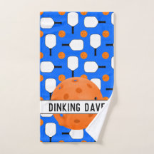 Pickleball Paddles Sinaasappel Balls Blue geperson