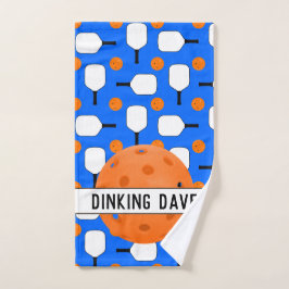 Pickleball Paddles Sinaasappel Balls Blue geperson Handdoek