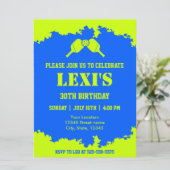 Pickleball-paddles verjaardagsfeestje kaart (Staand voorkant)