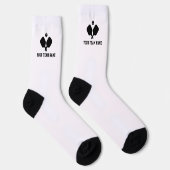 Pickleball Paddles Zwart Wit Gepersonaliseerd Team Sokken (Rechts)